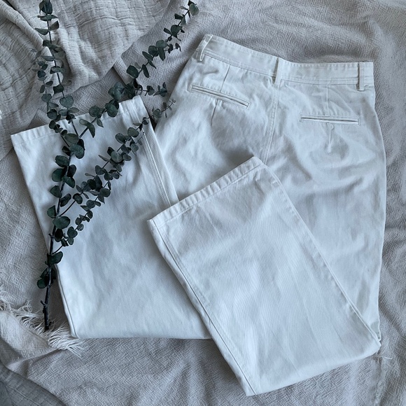 Front Row Shop High Rise Straight Leg Jean White Size L - Picture 3 of 4